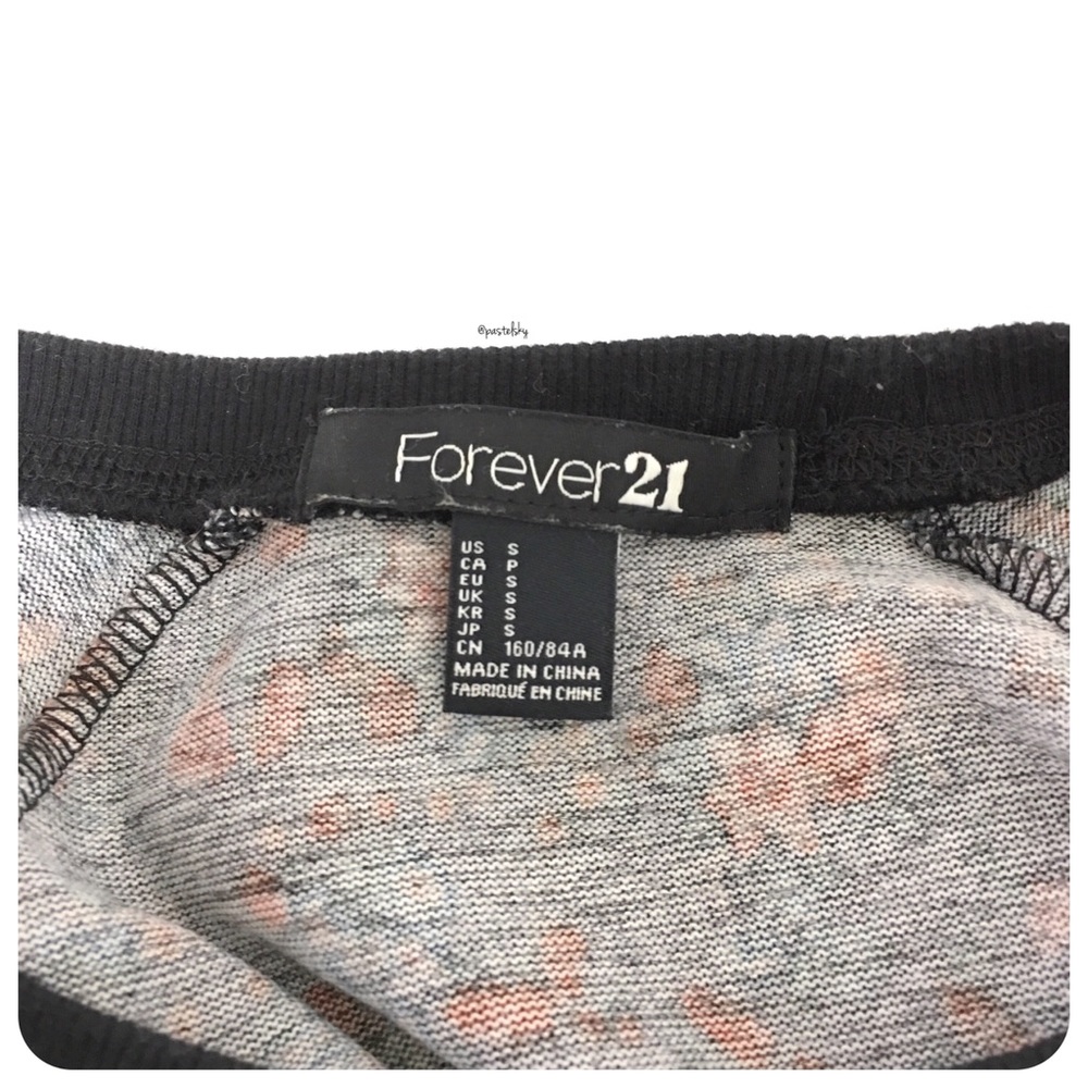 F21 floral pullover sweater - Picture 4 of 6
